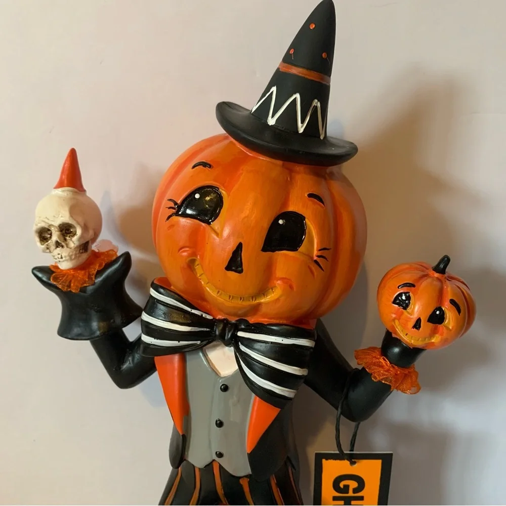 NWT. Ghoulish Bethany Lowe Style Halloween Pumpkin Man 12
